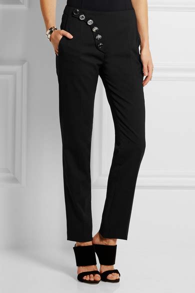 Versus Versace Wool Straight Leg Pants 